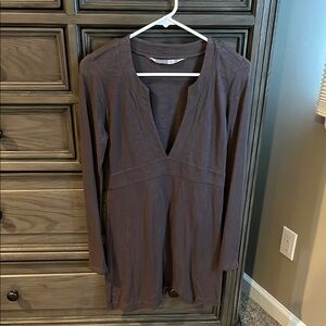 Casual Brown Long Sleeve Dress